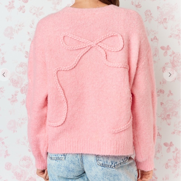 Rareraw “ Elsa “ Rareraw Braided Bow Sweater Cardigan 63 - Picture 5 of 7